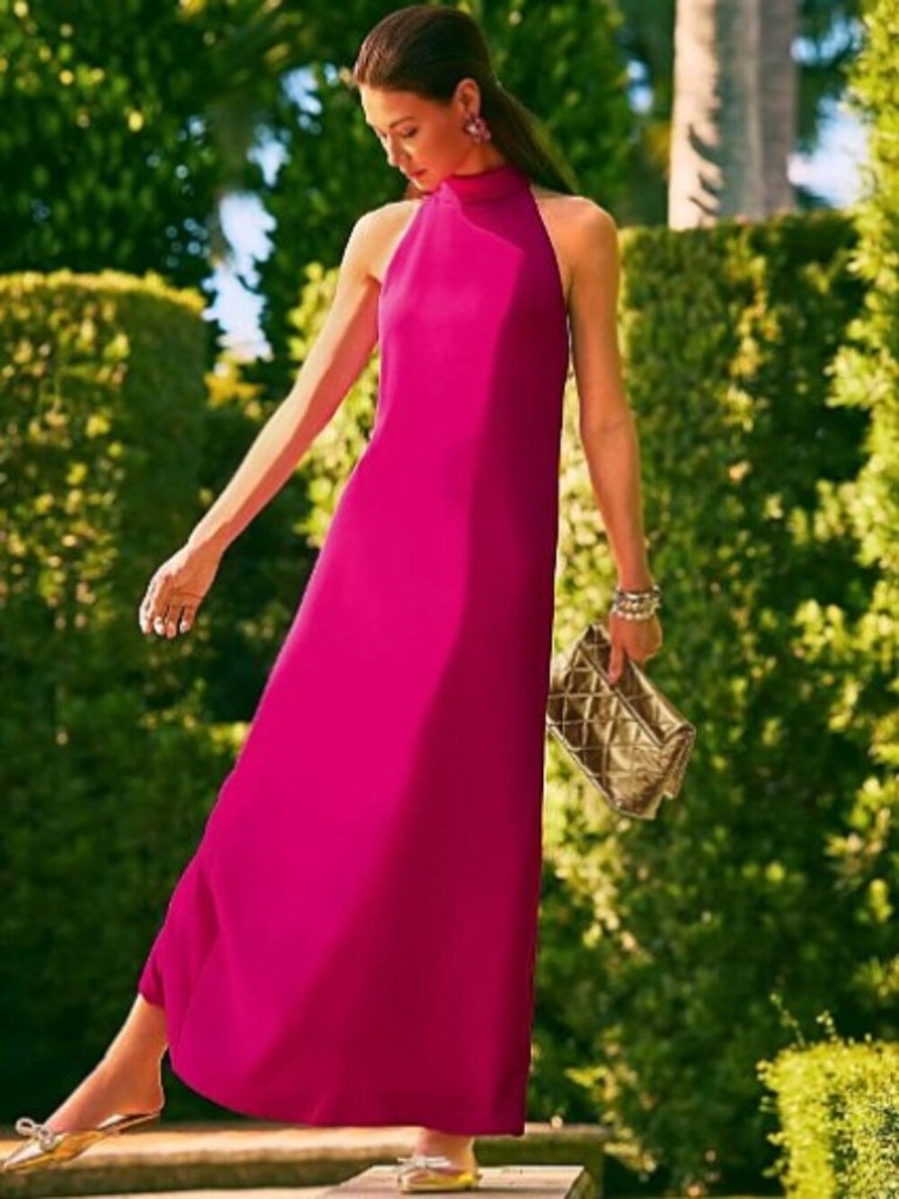 Lilly Pulitzer Alaric Halter Maxi Dress in Mystique Pink NWT - Size 2